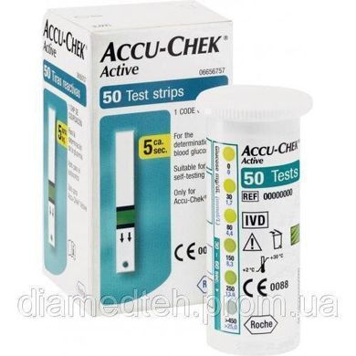 Тест-полоски Accu Check Active (Акку Чек Актив) 50 шт/упак, срок до 15.01.2025 г.