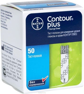 Тест полоски Контур Плюс Contour Plus 50 шт 30.07.2025 г.